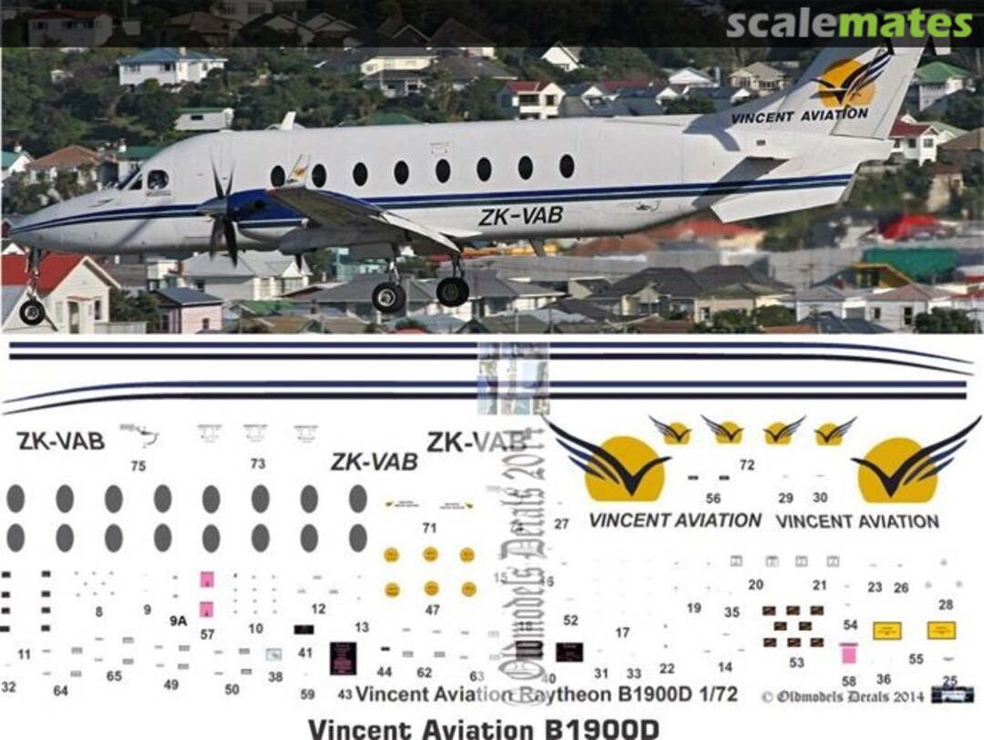 Boxart Vincent Aviation B1900D OMD0238 Oldmodels Decals Boxart Vincent Aviation B1900D OMD0238 Oldmodels Decals