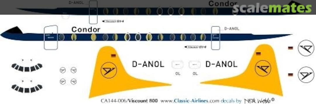 Boxart Condor Viscount 800 CA144-006 Classic Airlines Boxart Condor Viscount 800 CA144-006 Classic Airlines