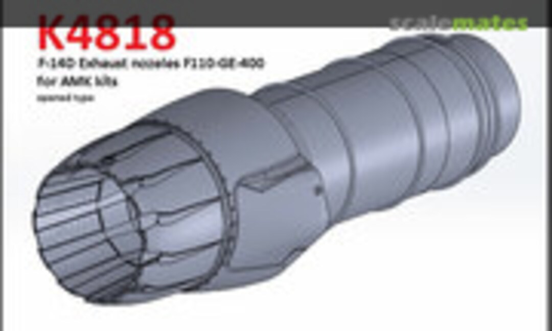 1:48 F-14D Exhaust Nozzles (opened) for AMK (Katran K4818) K4818