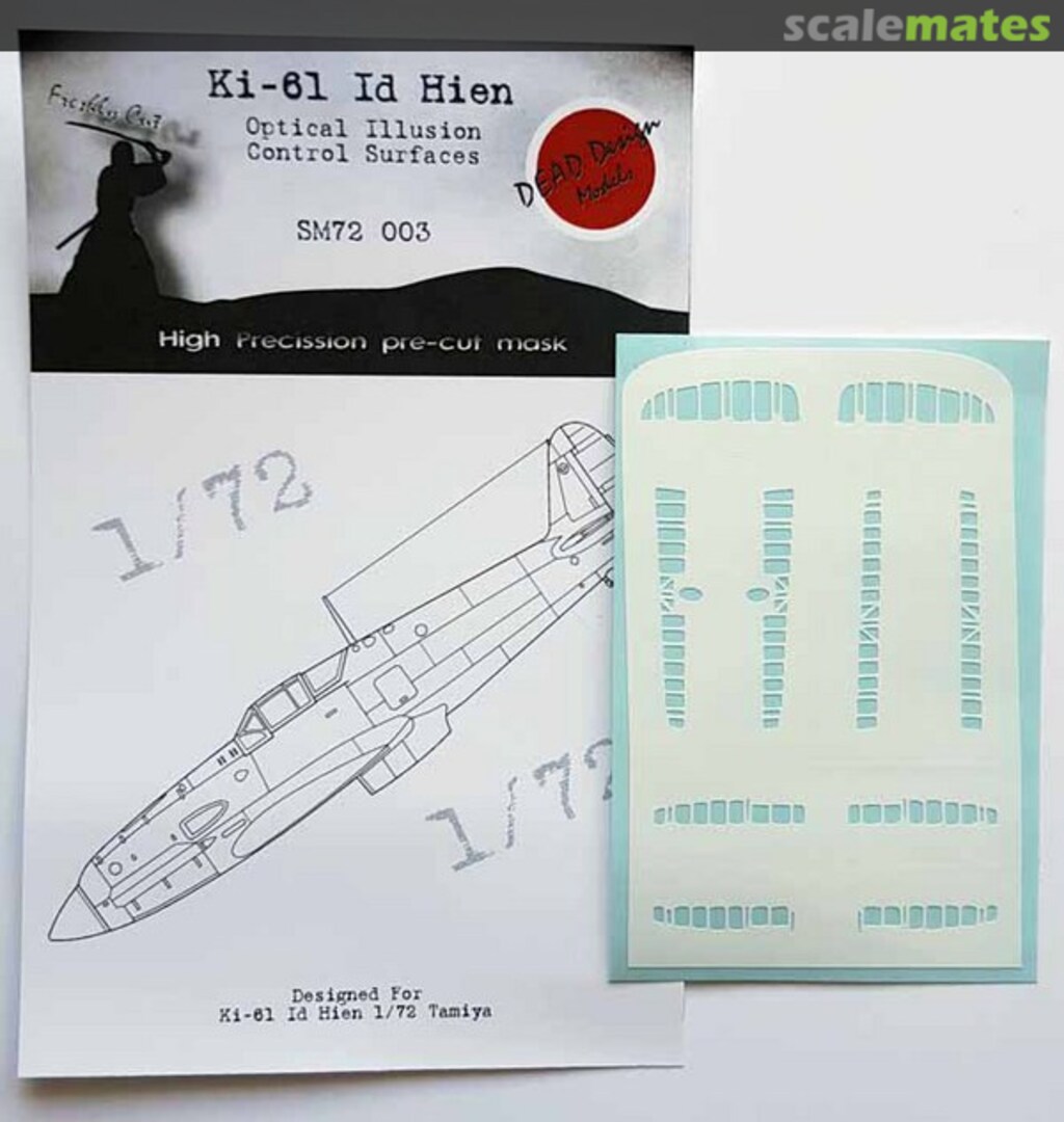 Boxart Kawasaki Ki-61-Id Hien Control Surfaces Optical Illusion Mask SM72003 DEAD Design Models Boxart Kawasaki Ki-61-Id Hien Control Surfaces Optical Illusion Mask SM72003 DEAD Design Models