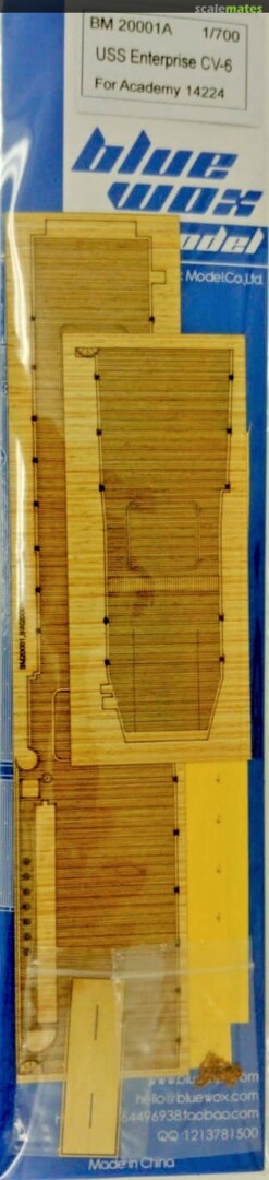 Boxart USS Enterprise CV-6 BM20001A BluewoxModel Boxart USS Enterprise CV-6 BM20001A BluewoxModel