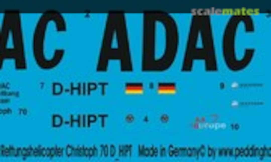 1:72 EC 135 ADAC Rettungshelicopter Christoph 70 D-HIPT (Peddinghaus-Decals EP 2236) EP 2236