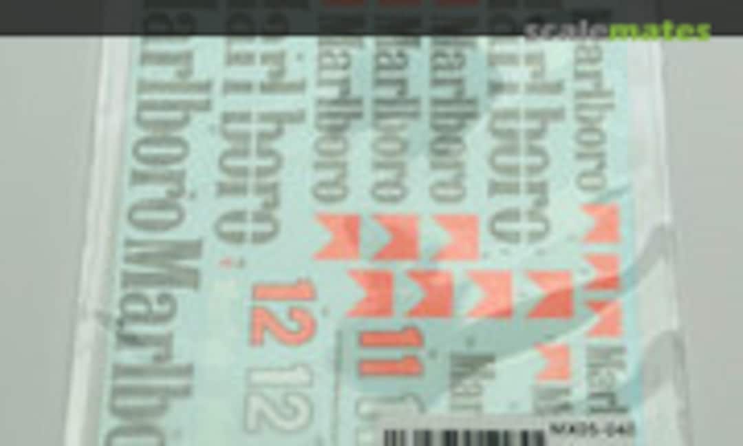 1:12 McLaren MP4/4 Full Season Sponsor Decals (MIX Hobby MX05-040) MX05-040