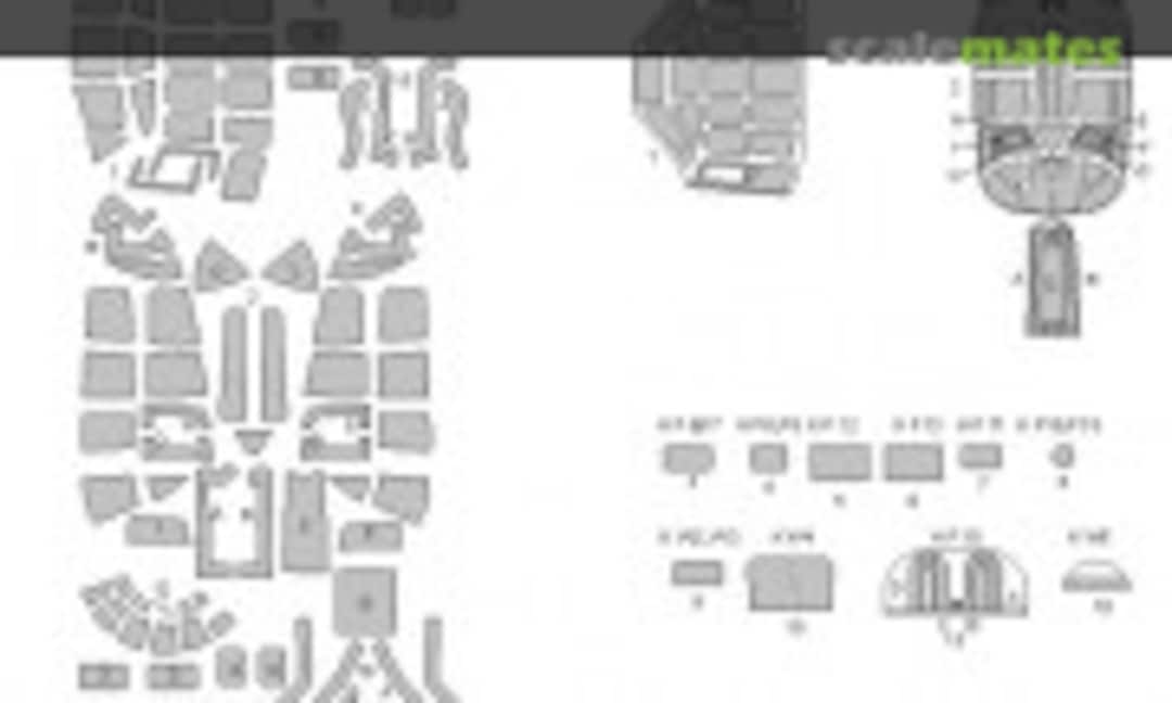 1:48 B-24D Liberator BASIC kabuki masks (New Ware NWAM1269) NWAM1269