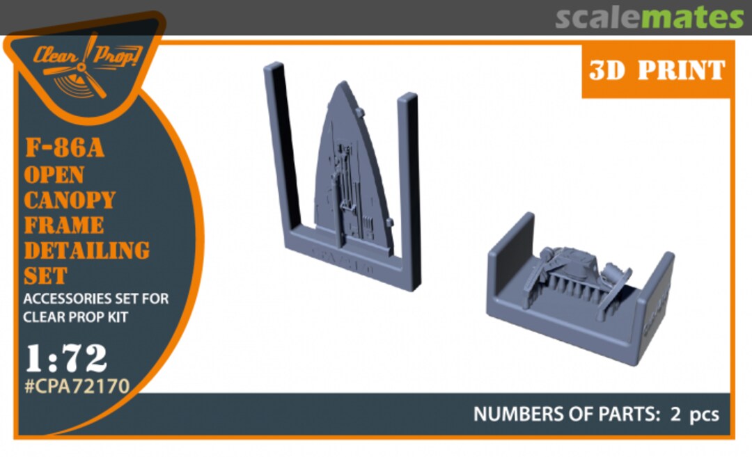 Boxart F-86A Open canopy Frame detailing set CPA72170 Clear Prop! Boxart F-86A Open canopy Frame detailing set CPA72170 Clear Prop!