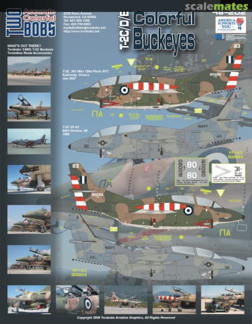 Boxart North-American T-2C/T-2D/T-2E Colorful Buckeyes 48-202 TwoBobs Aviation Graphics Boxart North-American T-2C/T-2D/T-2E Colorful Buckeyes 48-202 TwoBobs Aviation Graphics