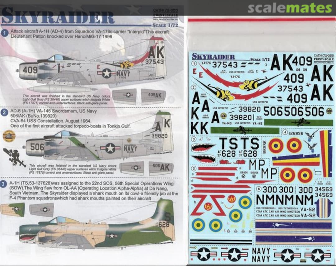 Boxart Skyraider 72-055 Print Scale Boxart Skyraider 72-055 Print Scale