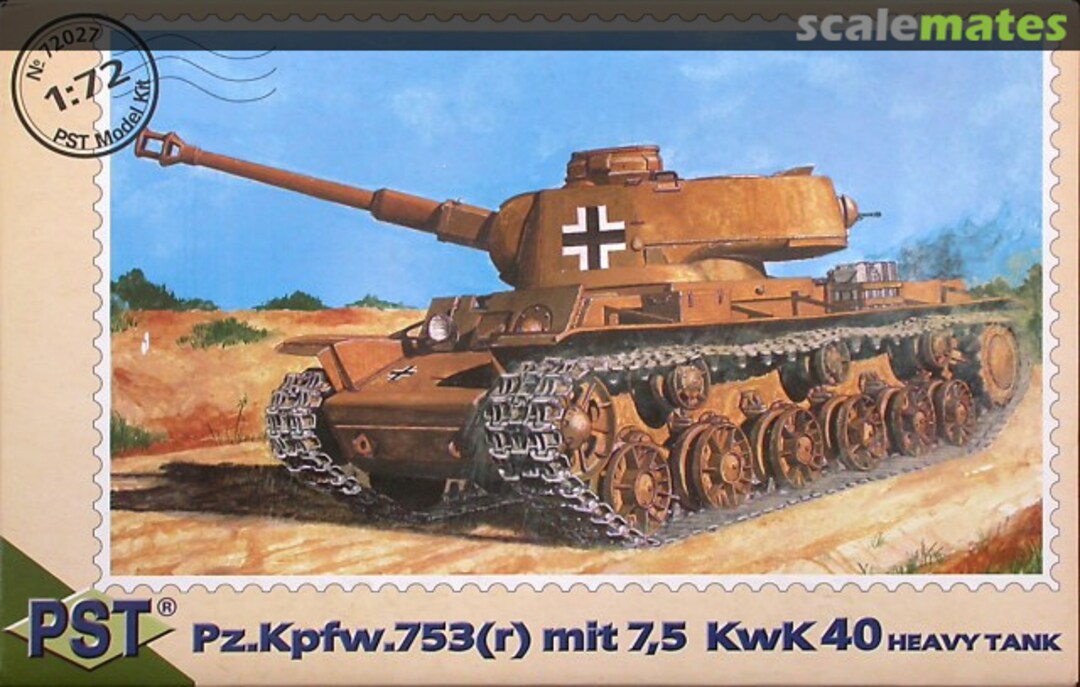 Boxart Pz.Kpfw.753(r) mit 7,5 KwK 40 72027 PST Boxart Pz.Kpfw.753(r) mit 7,5 KwK 40 72027 PST