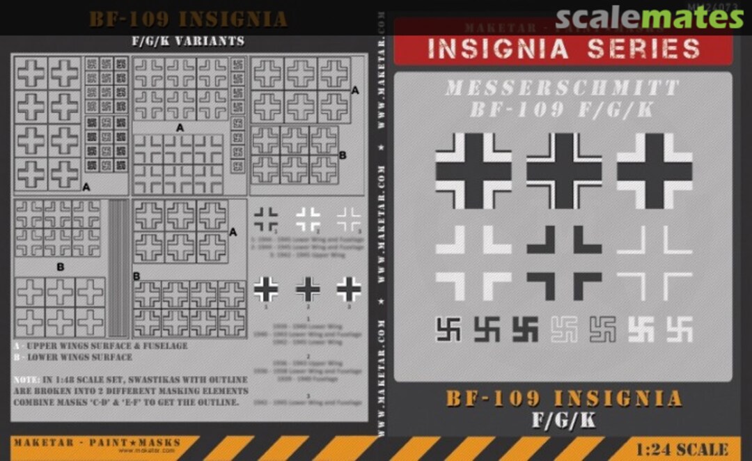 Boxart Messerschmitt Bf-109 F/G/K - Insignia MM24073V Maketar Boxart Messerschmitt Bf-109 F/G/K - Insignia MM24073V Maketar