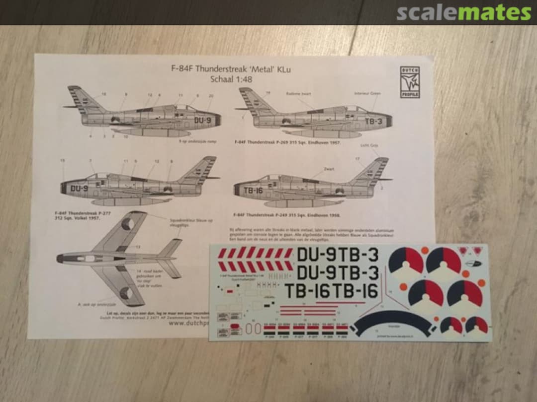 Boxart F-84F Thunderstreak 'Metal' KLu Dutch Profile Boxart F-84F Thunderstreak 'Metal' KLu Dutch Profile
