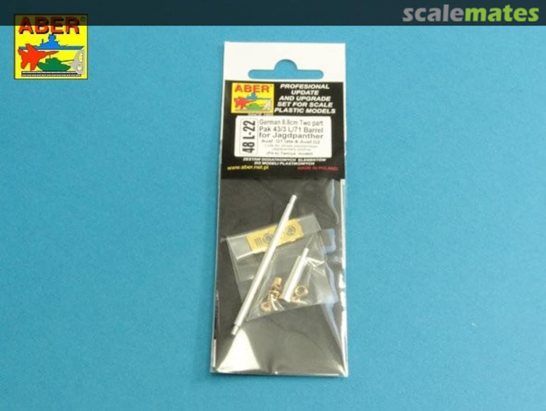 Boxart German 8,8cm Pak 43/3 L/71 barrel for Jagdpanther G1 late and G2 48 L-22 Aber Boxart German 8,8cm Pak 43/3 L/71 barrel for Jagdpanther G1 late and G2 48 L-22 Aber