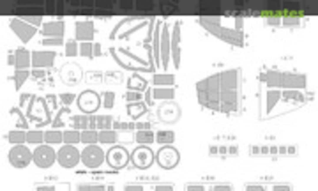 1:48 He 111H-6 BASIC kabuki masks (New Ware NWAM0676) NWAM0676