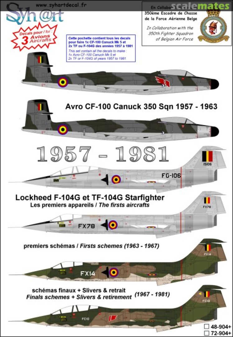 Boxart CF-100 Canuck & TF/F-104G Starfighter - 350 Sqn. 48-904 Syhart Boxart CF-100 Canuck & TF/F-104G Starfighter - 350 Sqn. 48-904 Syhart