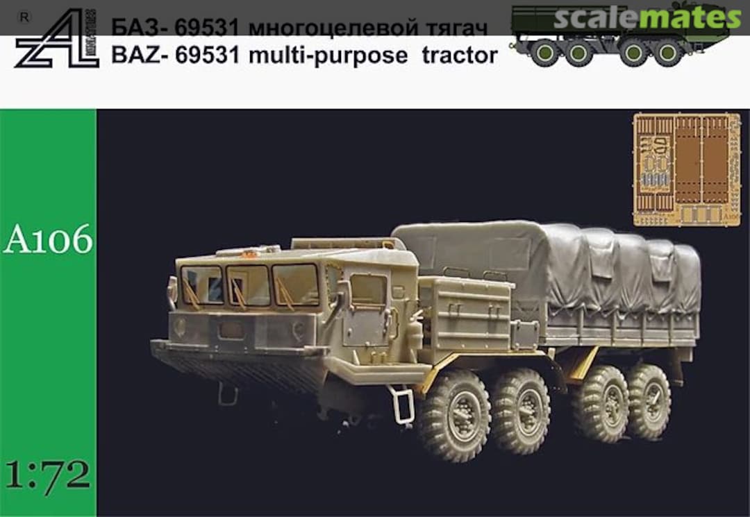 Boxart BAZ-69531 Multi-purpose tractor A106 Alex Miniatures Boxart BAZ-69531 Multi-purpose tractor A106 Alex Miniatures