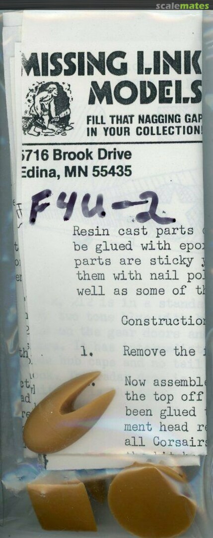 Boxart F4U-2 Corsair Conversion ML0uu Missing Link Models Boxart F4U-2 Corsair Conversion ML0uu Missing Link Models