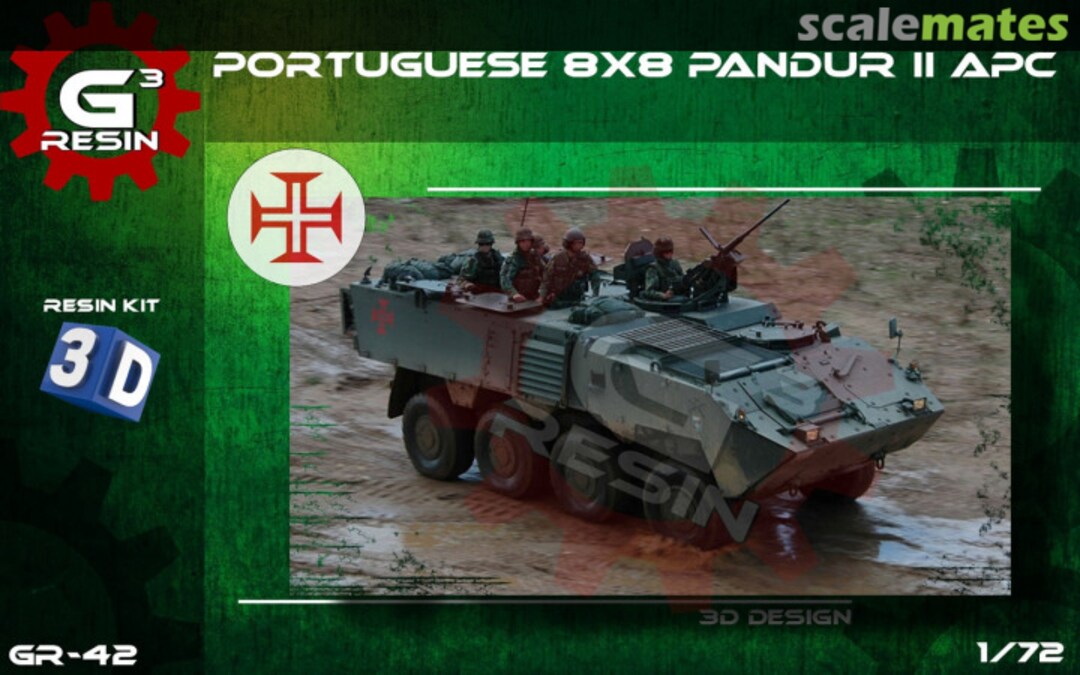 Boxart Portuguese 8x8 Pandur II APC GR-42 G3 Resin