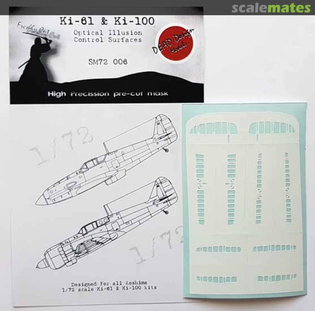 Boxart Kawasaki Ki-61-I/Ki-100 Control Surfaces Masks SM72006 DEAD Design Models Boxart Kawasaki Ki-61-I/Ki-100 Control Surfaces Masks SM72006 DEAD Design Models