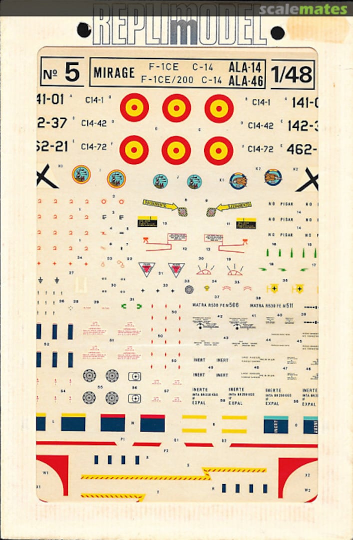 Boxart Mirage F-1CE Ala 14 / F-1CE/200 Ala 46 5-48 Replimodel Boxart Mirage F-1CE Ala 14 / F-1CE/200 Ala 46 5-48 Replimodel