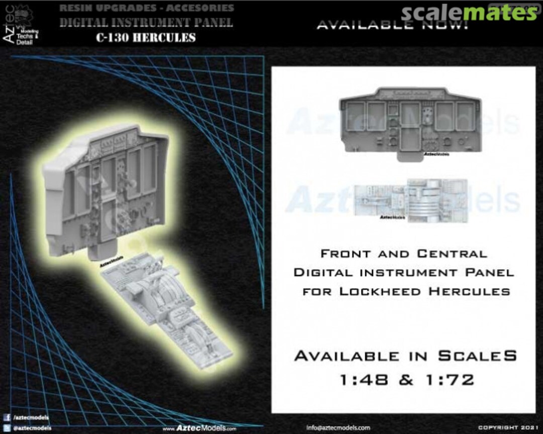 Boxart Digital Instrument Panel for C-130 Hercules R48-009 Aztec Models Boxart Digital Instrument Panel for C-130 Hercules R48-009 Aztec Models