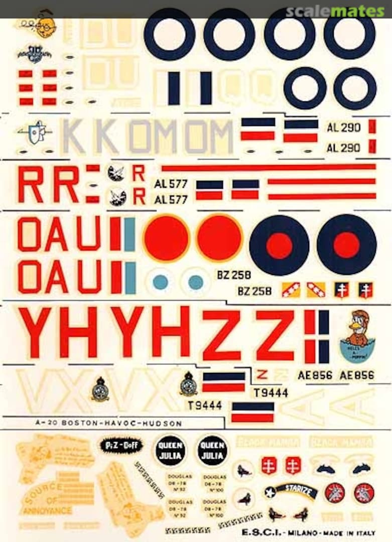 Boxart Douglas A-20 Boston, Havoc, Lockheed Hudson 53 ESCI Boxart Douglas A-20 Boston, Havoc, Lockheed Hudson 53 ESCI
