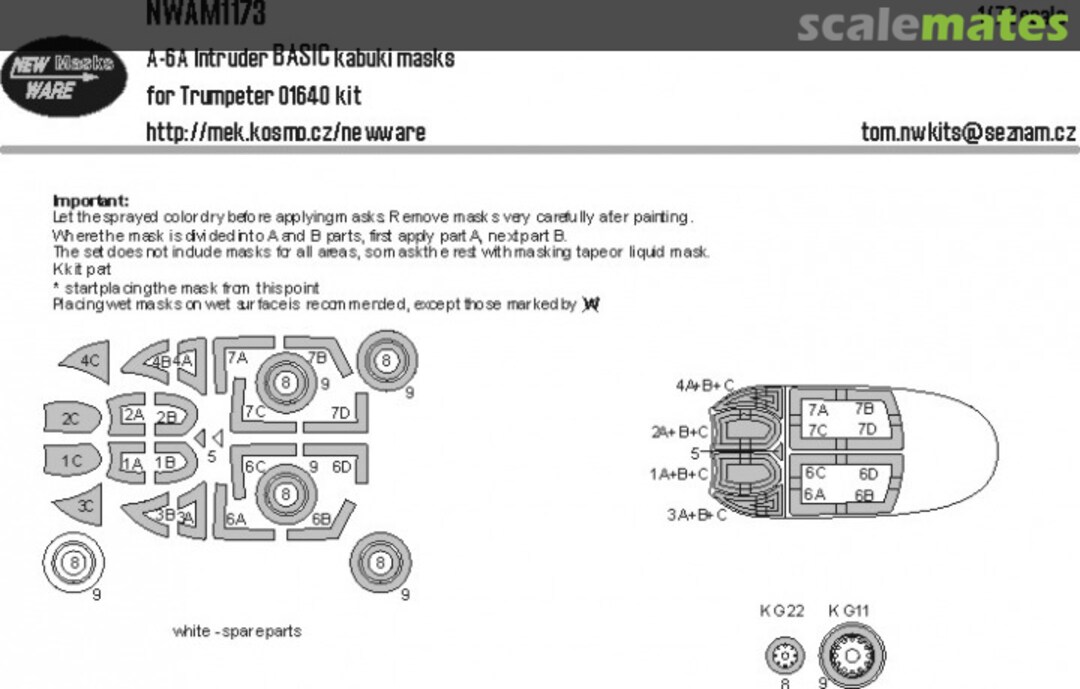 Boxart A-6A Intruder BASIC kabuki masks NWAM1173 New Ware Boxart A-6A Intruder BASIC kabuki masks NWAM1173 New Ware