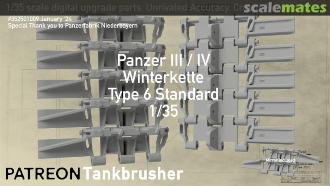 Boxart Panzer III / IV standard Type 6 Winterkette 352501009 Tankbrusher Scale Modeling Boxart Panzer III / IV standard Type 6 Winterkette 352501009 Tankbrusher Scale Modeling