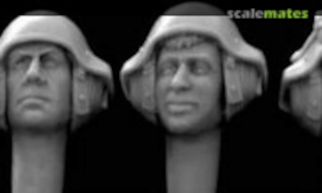 1:35 Israeli Heads w/ AFV Helmet, mics, 80s (Hornet & Wolf HZH01) HZH01