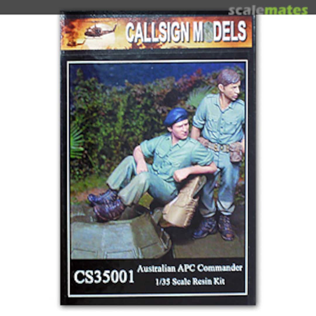 Boxart Australian APC Commander w/ Flak jacket on T50 hatch CS35001 Callsign Models