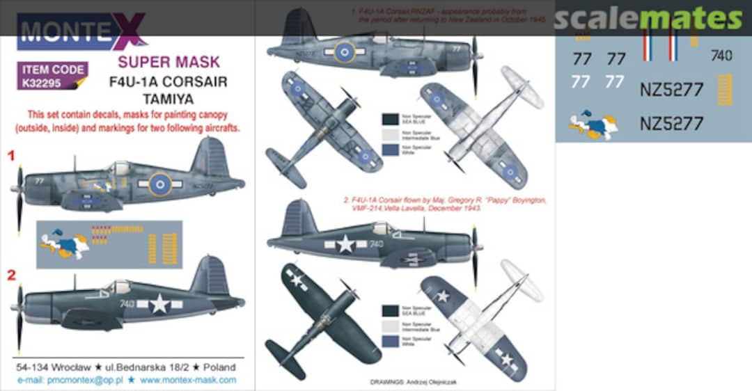 Boxart Vought F4U-1A Corsair K32295 Montex