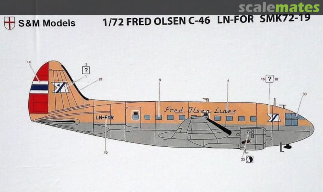 Boxart Fred Olsen C-46 LN-FOR SMK72-19 S&M Models