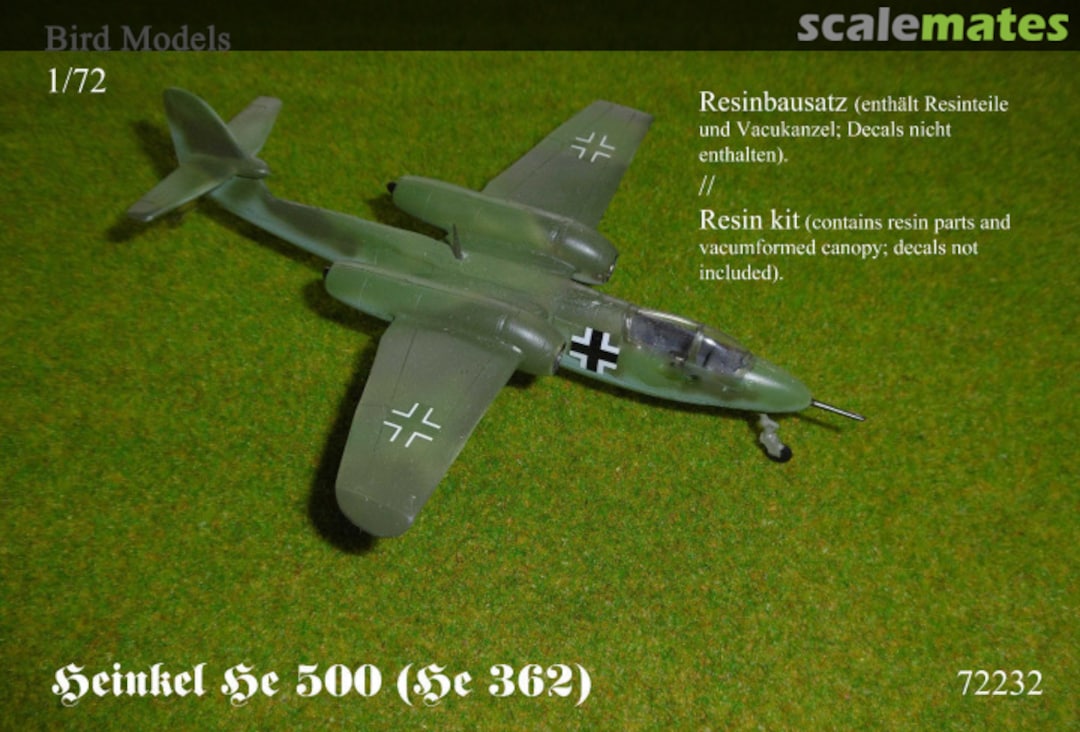 Boxart Heinkel He 500 (He 362) 72232 Bird Models Boxart Heinkel He 500 (He 362) 72232 Bird Models