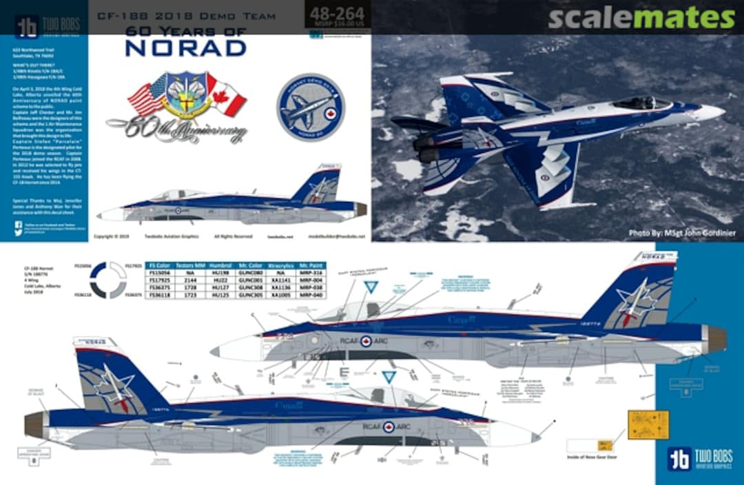 Boxart CF-188 2018 Demo Team 60 Years of NORAD 48-264 TwoBobs Aviation Graphics Boxart CF-188 2018 Demo Team 60 Years of NORAD 48-264 TwoBobs Aviation Graphics