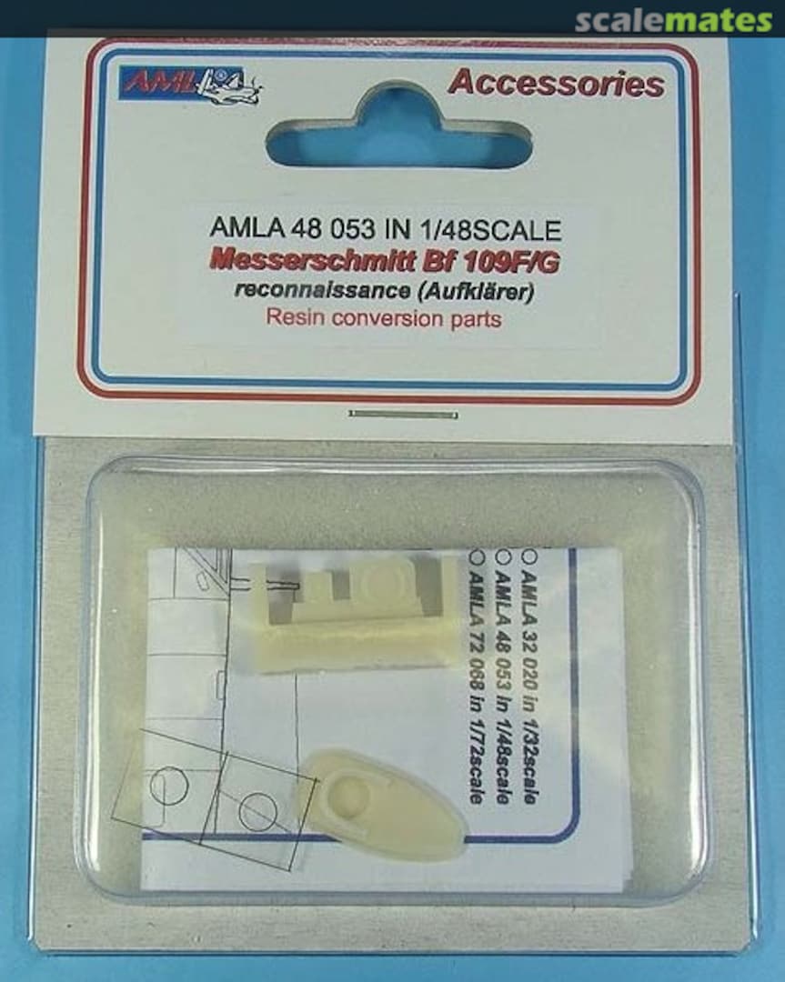 Boxart Messerschmitt Bf109F/G reconnaissance (Aufklärer) conversion AMLA48053 AML Boxart Messerschmitt Bf109F/G reconnaissance (Aufklärer) conversion AMLA48053 AML