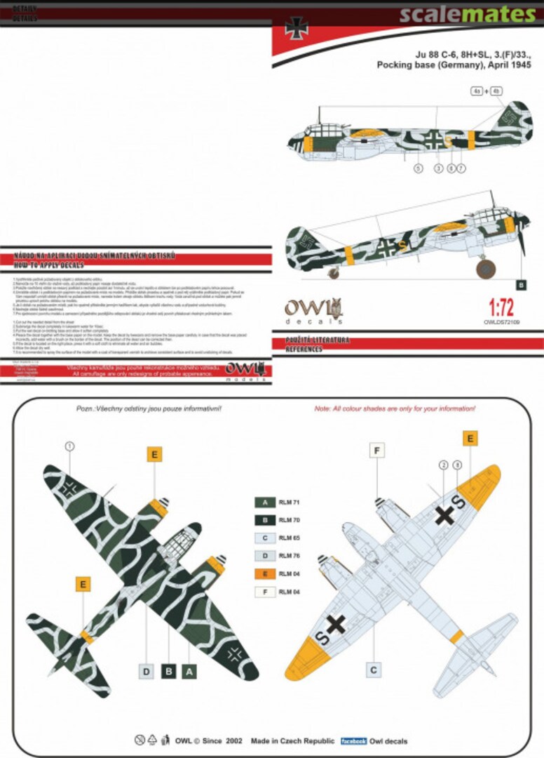 Boxart Junkers Ju 88C-6 dayfighter OWLDS72109 OWL Boxart Junkers Ju 88C-6 dayfighter OWLDS72109 OWL