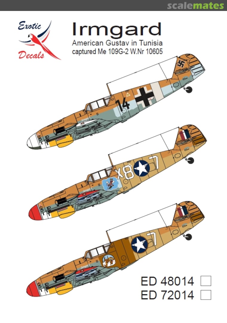Boxart Irmgard - American Gustav in Tunisia ED48014 Exotic Decals Boxart Irmgard - American Gustav in Tunisia ED48014 Exotic Decals