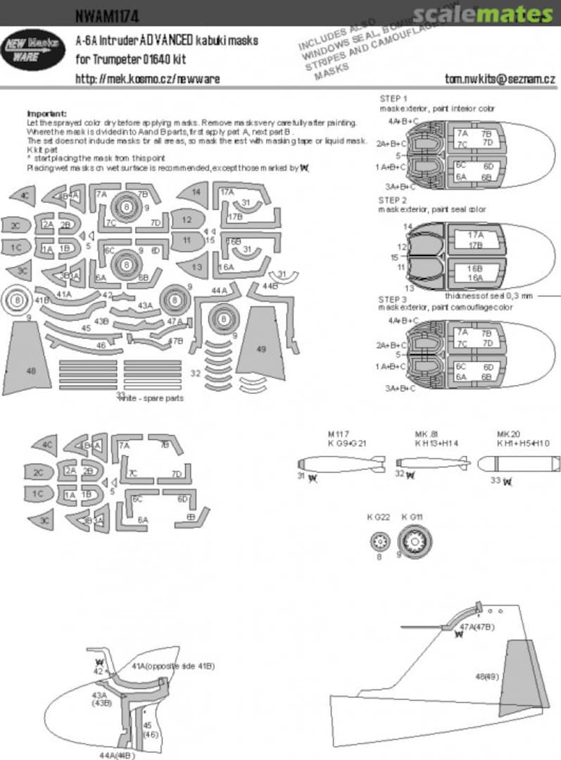 Boxart A-6A Intruder ADVANCED kabuki masks NWAM1174 New Ware Boxart A-6A Intruder ADVANCED kabuki masks NWAM1174 New Ware