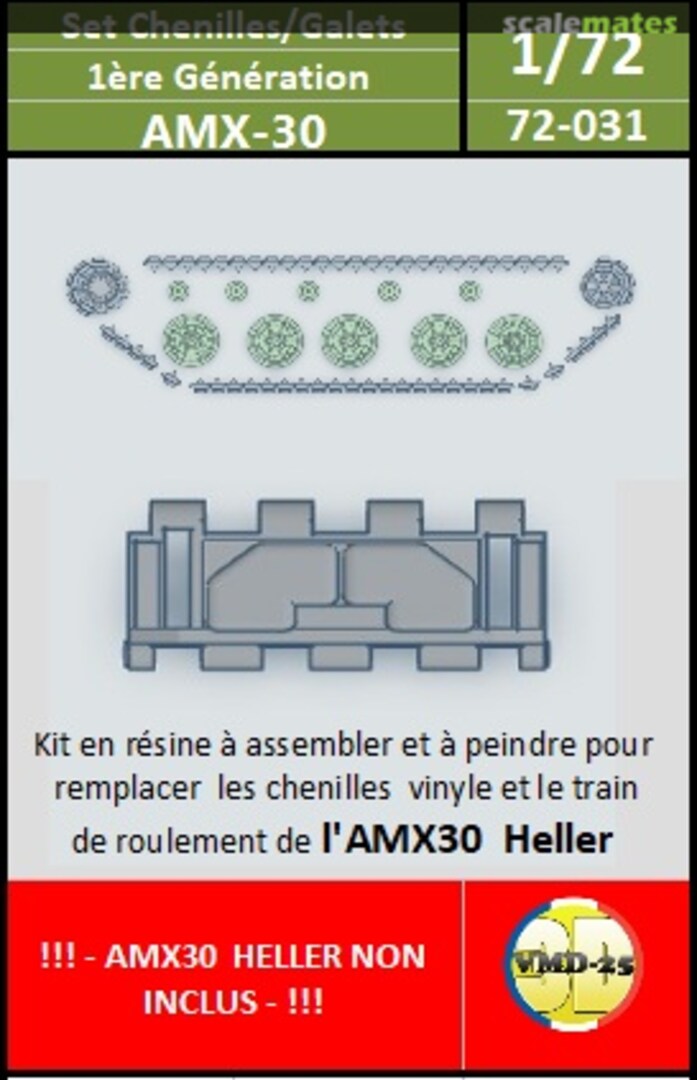 Boxart Set de Chenilles "1ère génération" pour AMX30 72-031 VMD25_3D