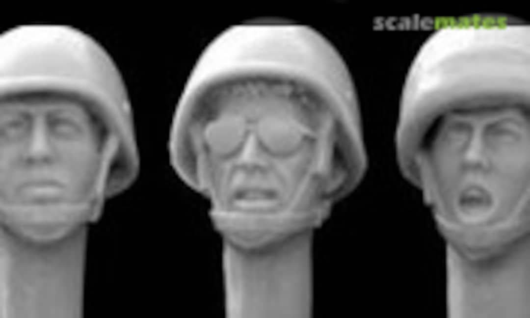 1:35 Israeli Heads w/ Infantery Helmet, 1980s (Hornet & Wolf HZH02)