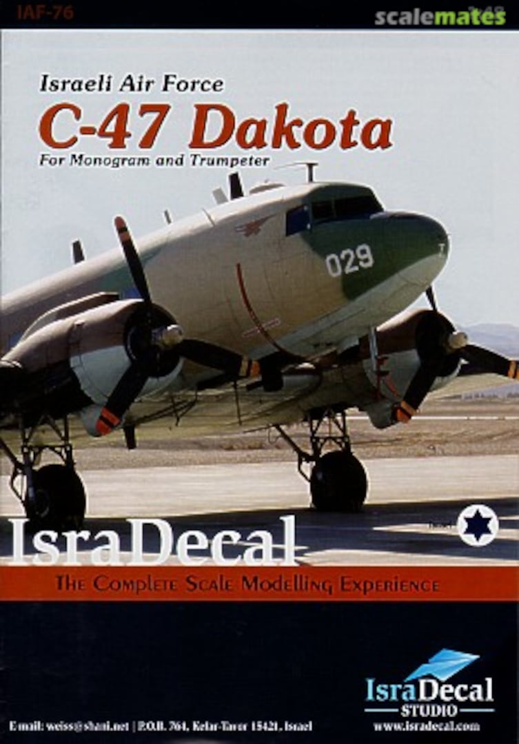 Boxart IAF C-47 Dakota IAF-76 IsraDecal Studio Boxart IAF C-47 Dakota IAF-76 IsraDecal Studio