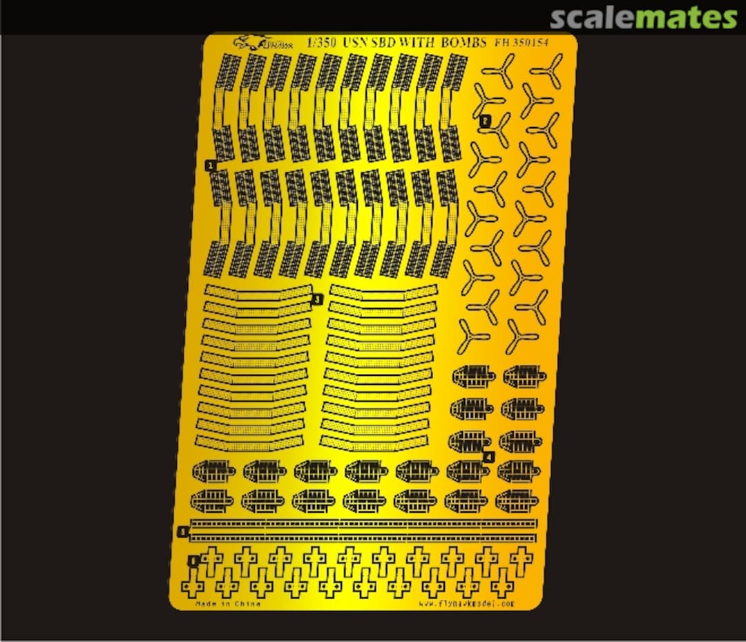 Boxart WWII USN SBD With Bombs FH350154 FlyHawk Model Boxart WWII USN SBD With Bombs FH350154 FlyHawk Model