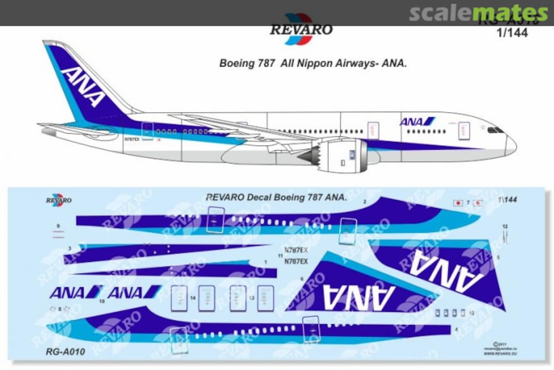 Boxart Boeing 787 All Nippon Airways RG-A010 Revaro Boxart Boeing 787 All Nippon Airways RG-A010 Revaro