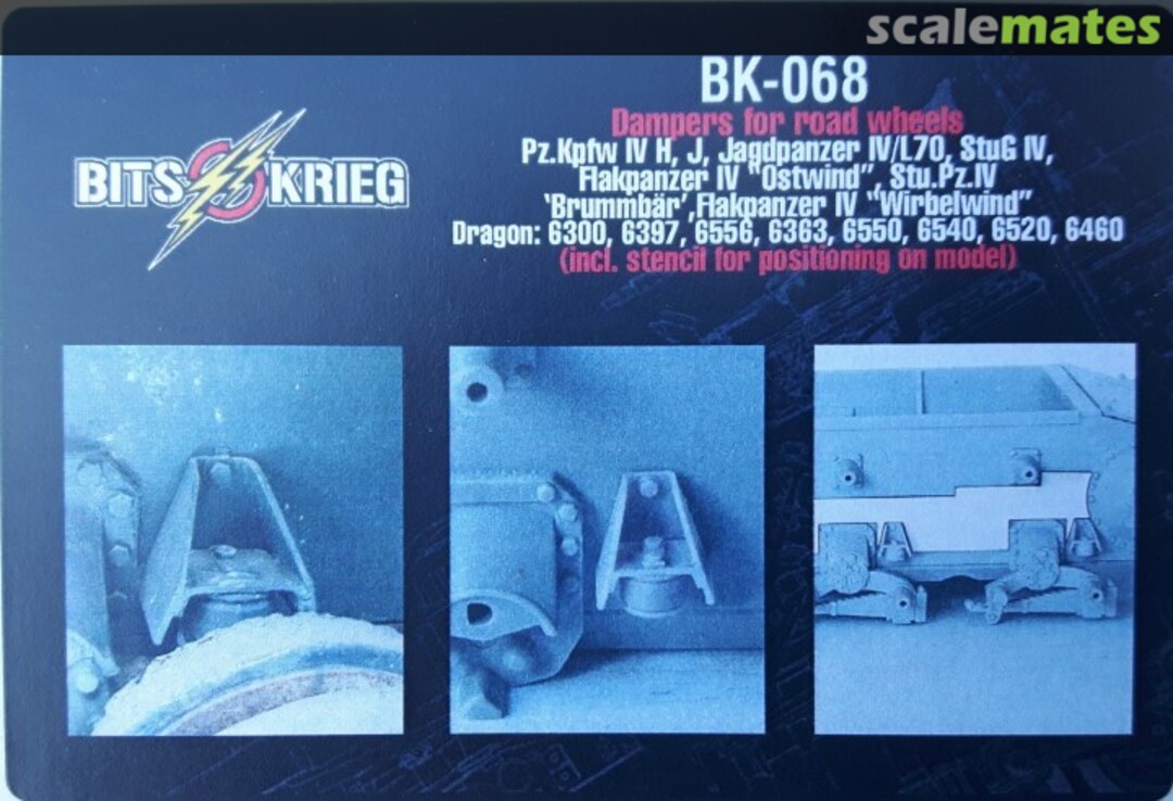 Boxart Dampers for road wheels (incl stencils) BK-068 BitsKrieg Boxart Dampers for road wheels (incl stencils) BK-068 BitsKrieg