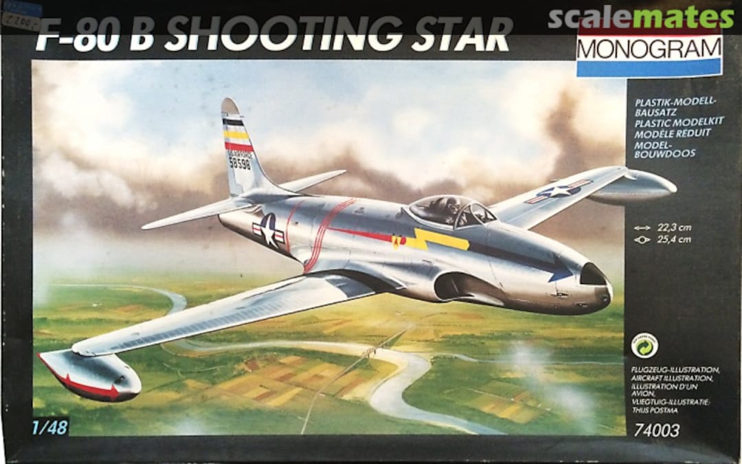 Boxart Lockheed F-80B Shooting Star 74003 Monogram Boxart Lockheed F-80B Shooting Star 74003 Monogram