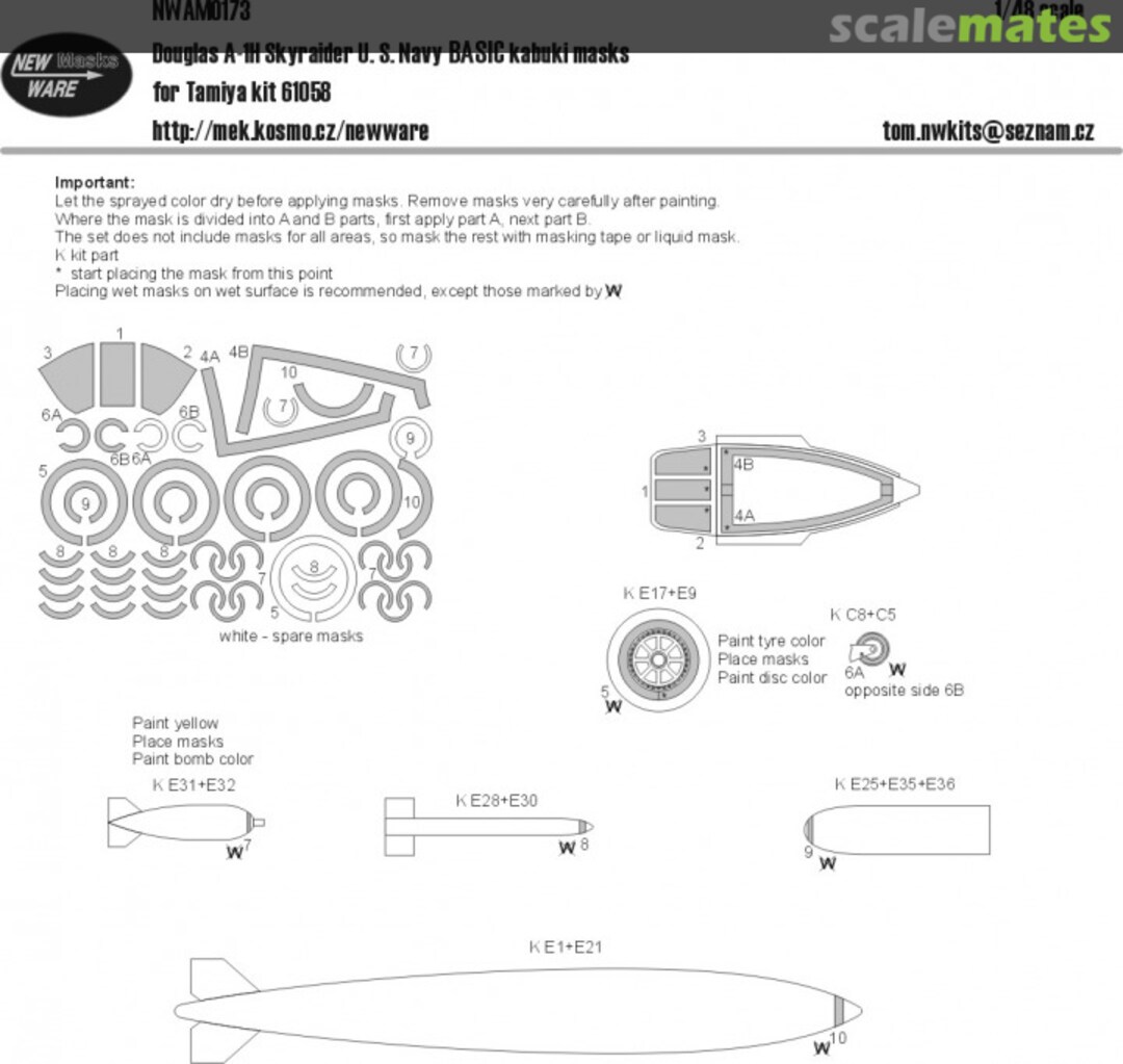 Boxart Douglas A-1H Skyraider U. S. Navy BASIC NWAM173 New Ware Boxart Douglas A-1H Skyraider U. S. Navy BASIC NWAM173 New Ware