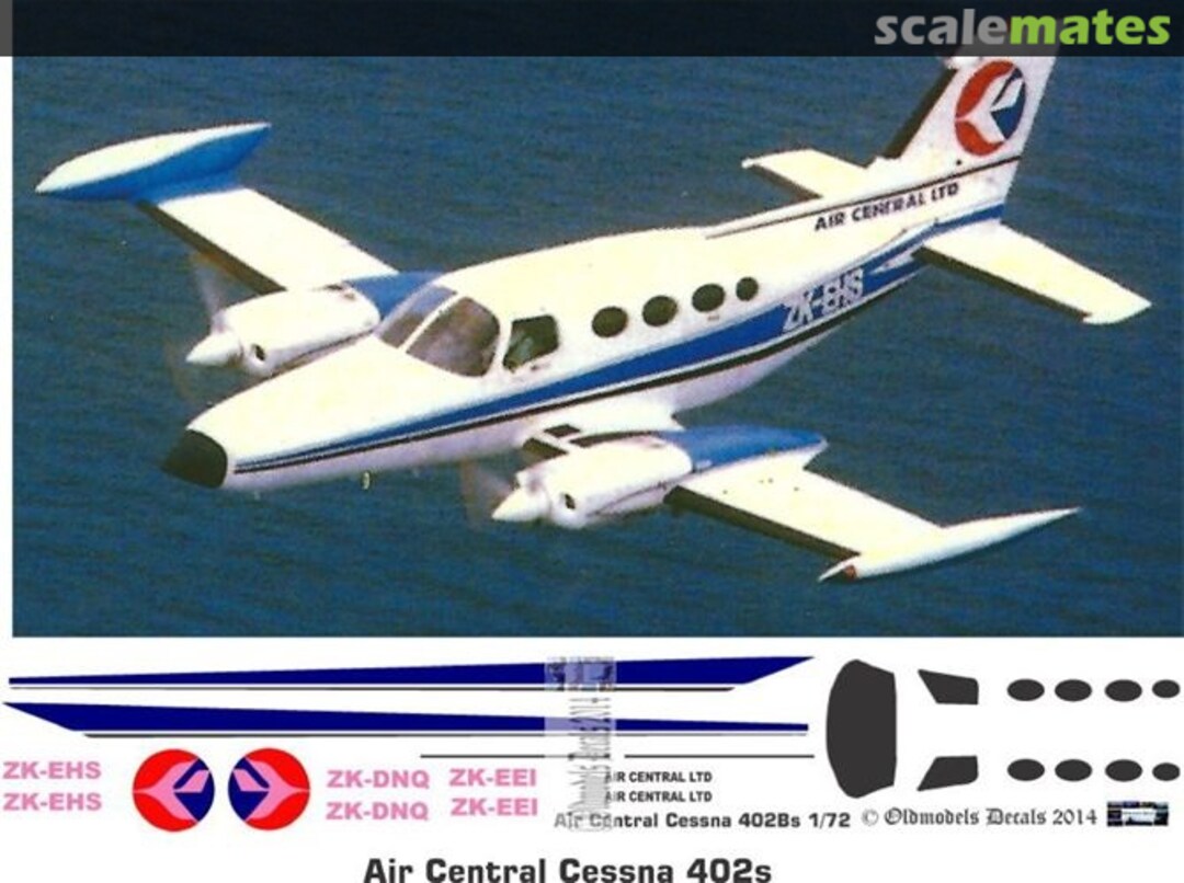 Boxart Cessna 402 - Air Central OMD0559 Oldmodels Decals Boxart Cessna 402 - Air Central OMD0559 Oldmodels Decals