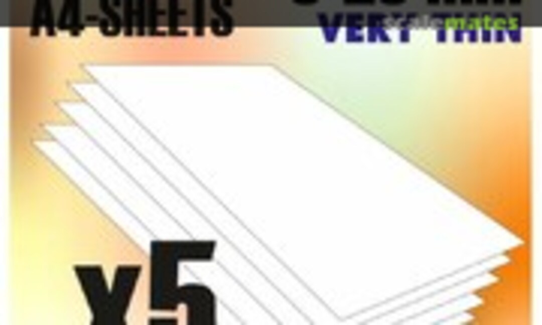 No ABS Plasticard A4 - 0'25 mm COMBOx5 sheets (Green Stuff World 8436554368167) 8436554368167