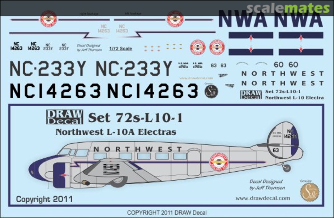 Boxart Lockheed L-10A Electra 72-L10-1 Draw Decal Boxart Lockheed L-10A Electra 72-L10-1 Draw Decal