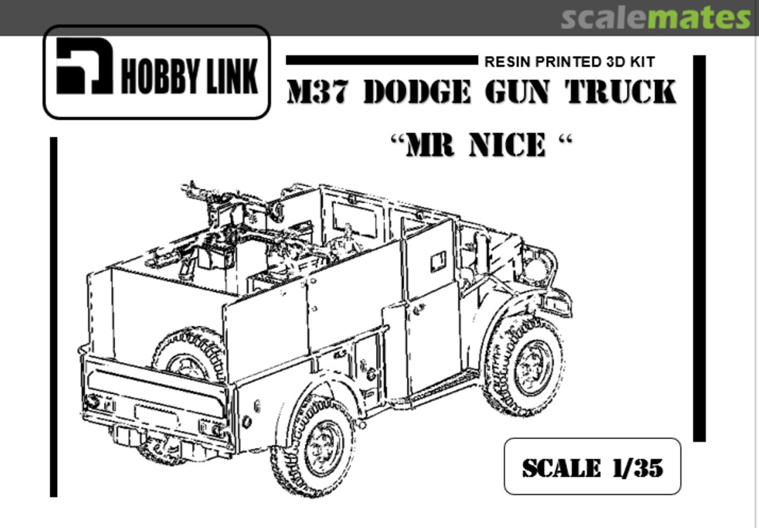 Boxart M37 Gun Truck "Mr Nice" HL 604 Hobby Link Boxart M37 Gun Truck "Mr Nice" HL 604 Hobby Link