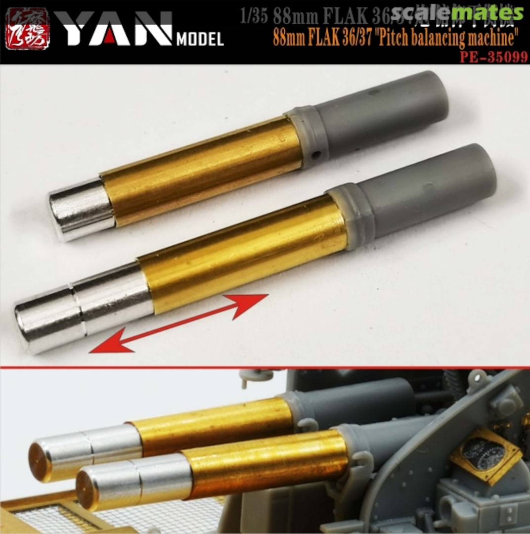Boxart German 88mm FLAK 36/37 AA Gun Pitch Balancing Machine PE-35099 Yan Model Boxart German 88mm FLAK 36/37 AA Gun Pitch Balancing Machine PE-35099 Yan Model