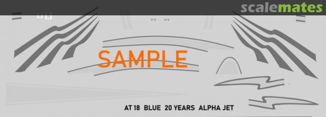 Boxart Alpha Jet AT18 blue 20 years AJ005 Stropdecal Boxart Alpha Jet AT18 blue 20 years AJ005 Stropdecal